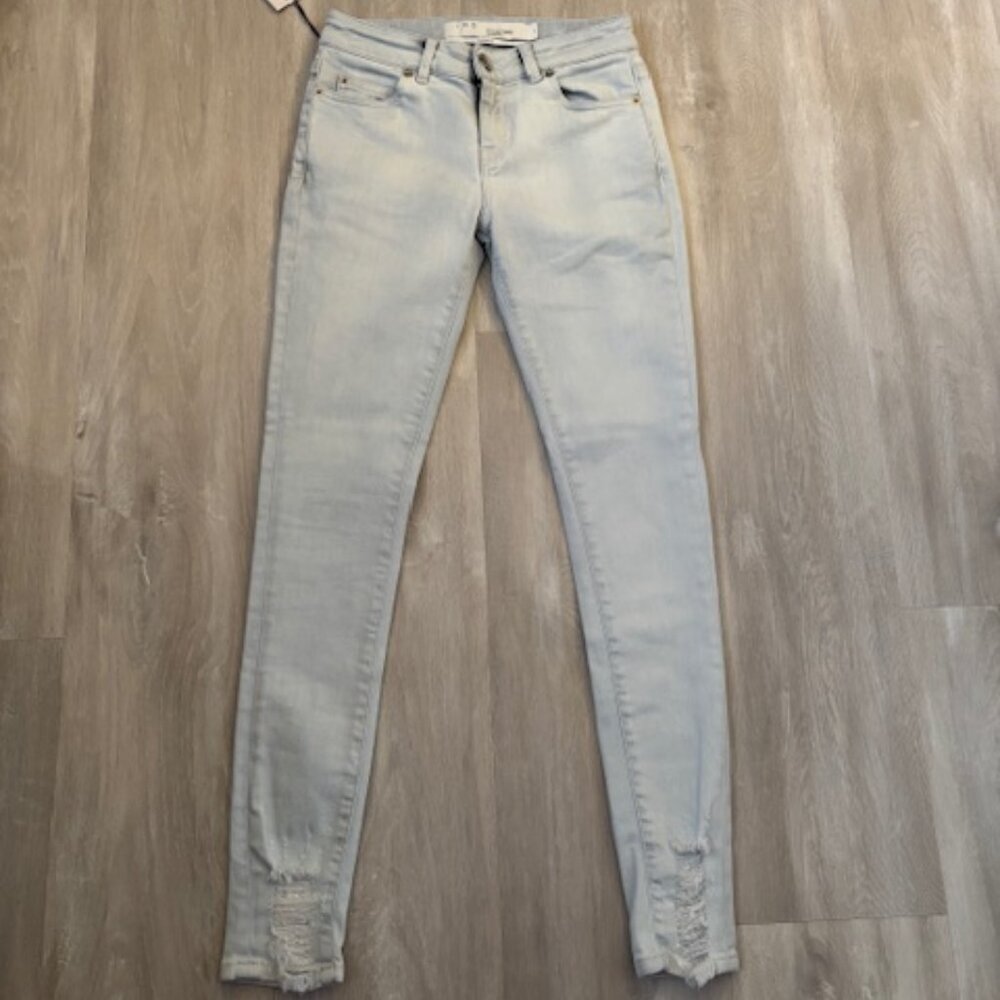 IRO Distressed Bottom Skinny Jeans - size 24